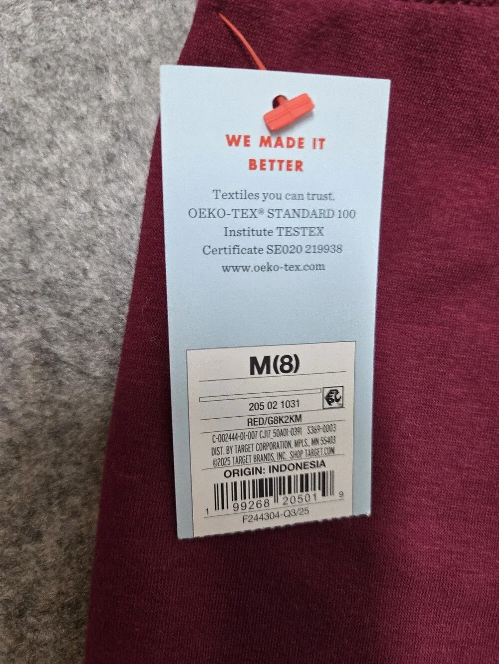 Cat & Jack Burgundy Cozy Leggings